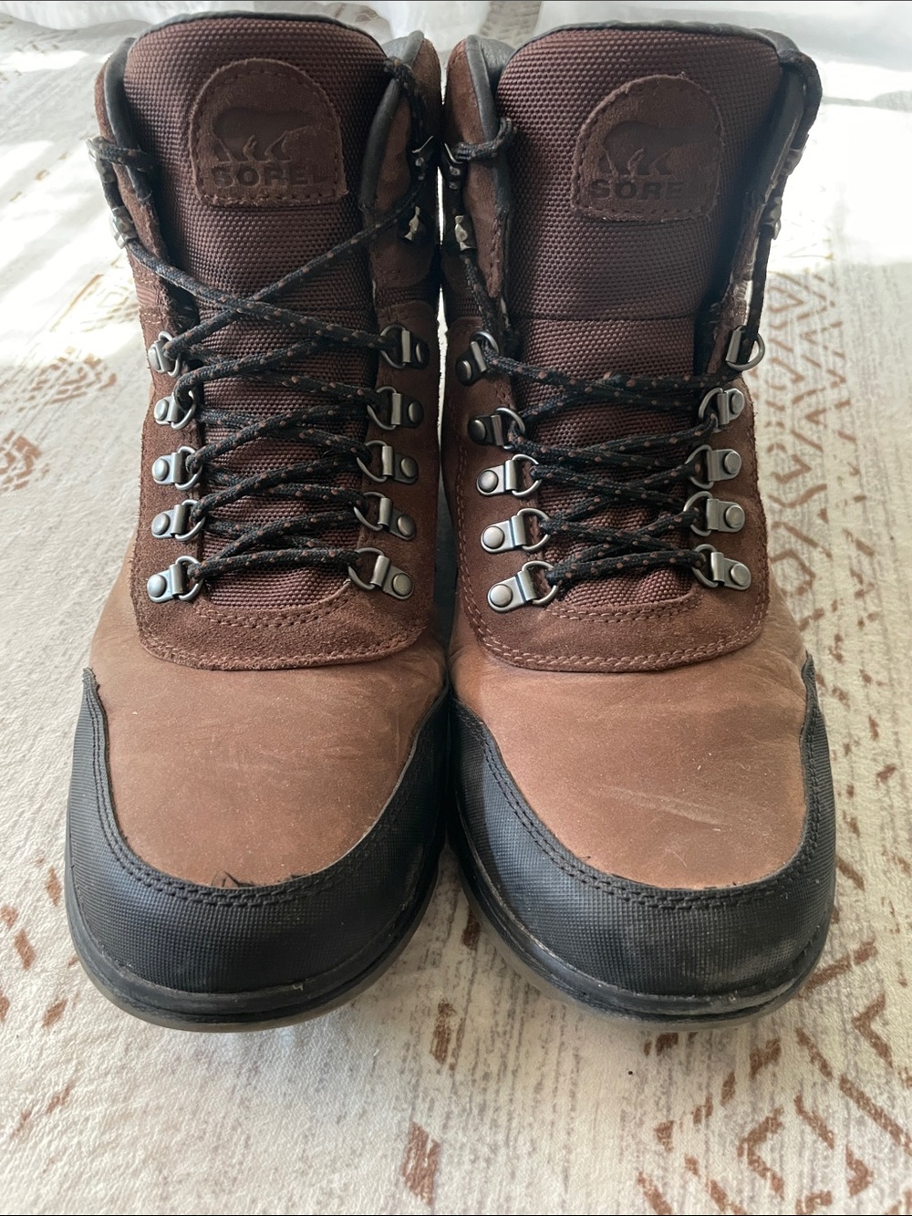 Sorel Brown and Black Men's Waterproof Hiking Boots